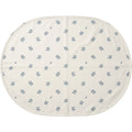 Wildpad Cotton Leaf Print Oval Tablecloth 150 × 220 cm Warm White - Product view