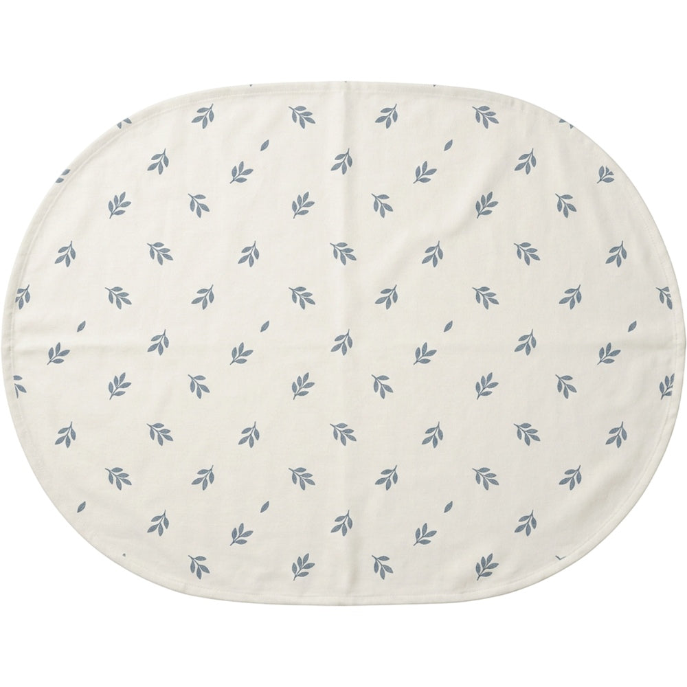 Wildpad Cotton Leaf Print Oval Tablecloth 150 × 220 cm Warm White - Product view