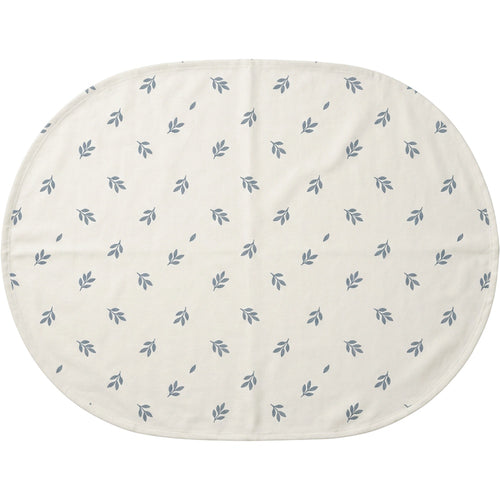 Wildpad Cotton Leaf Print Oval Tablecloth 150 × 220 cm Warm White - Product view