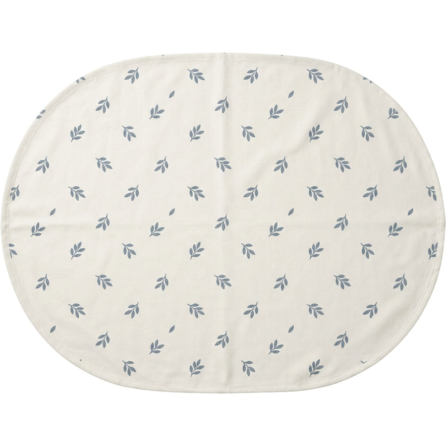 Wildpad Cotton Leaf Print Oval Tablecloth 150 × 220 cm Warm White